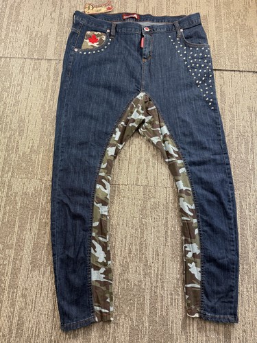 Dsquared2 jeans mens blue camo - mens,